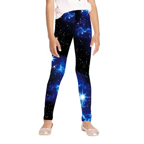JESKIDS Girls Prints Leggings Casual Yoga Pants Tights Trousers for Kids in 4t to 13 Years 4-5T Starry Galaxy
