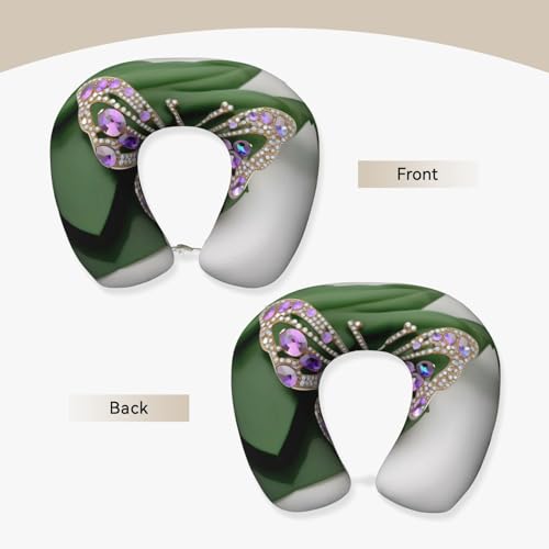 Almohada cervical poliéster Negra con diseño U miniatura 2