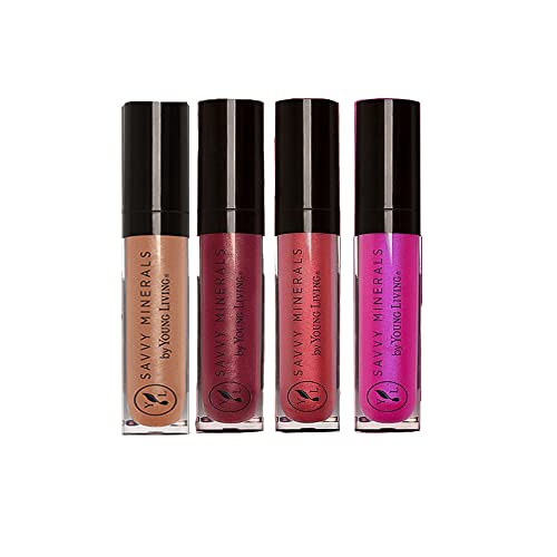 Savvy Minerals Young Living Lip Gloss - Anchors Aweigh, Maven, Headliner & Journey, (Pack Of 4) #TOP4