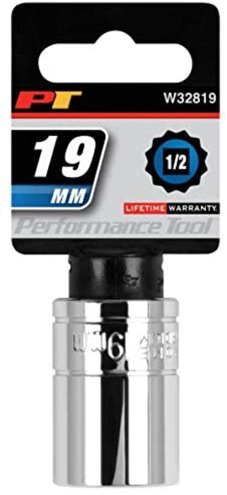 Performance Tool W32819 1/2 in. Drive 19 mm 12-Point Socket