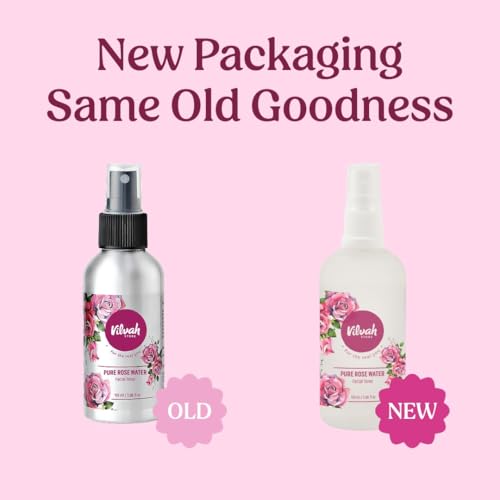 Image of Vilvah Rose Water Facial Toner | Pure Steam Distilled Rose Water to Refine Pores & Balance Skin pH | Alcohol-Free, Hydrating & Soothing Toner for Face | Controls Excess Oil & Calms Irritated Skin | For All Skin Types | 100ml