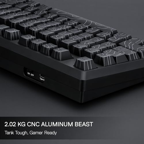 Image of Redragon K737 PRO Wireless 87 Keys Gasket Gaming Keyboard, 80% Premium CNC Aluminum Mechanical Keyboard, Hot-Swap South-Facing LED Socket, 5-Layer Noise Dampening, Side-Printed PBT Contour Line Keycap