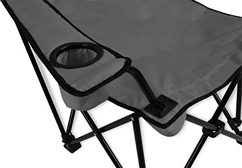 normani Very stable folding chair, camping chair, fishing chair with drink holder, removable padding, carry bag, up to 150 kg - Image 5