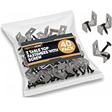 40 Pack Z Table Top Fasteners with Screws, Heavy Duty Z Table Top Fasteners Solid Steel with Black Screws for Woodworking Projects (Include 40 Clips and 40 Screws)
