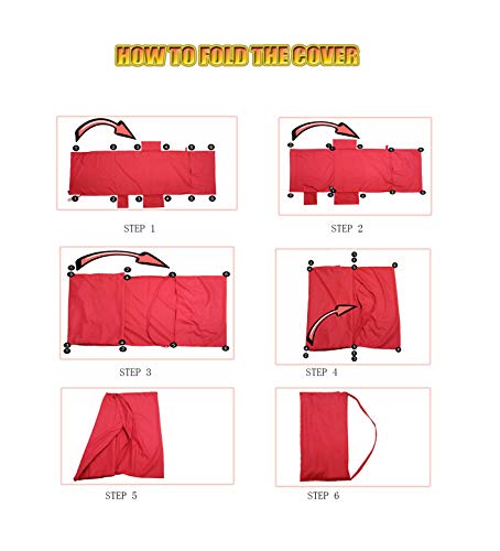 VOCOOL Lounge Chair Beach Towel Cover Microfiber Pool Lounge Chair Cover with Pockets Holidays Red - Thumbnail 7