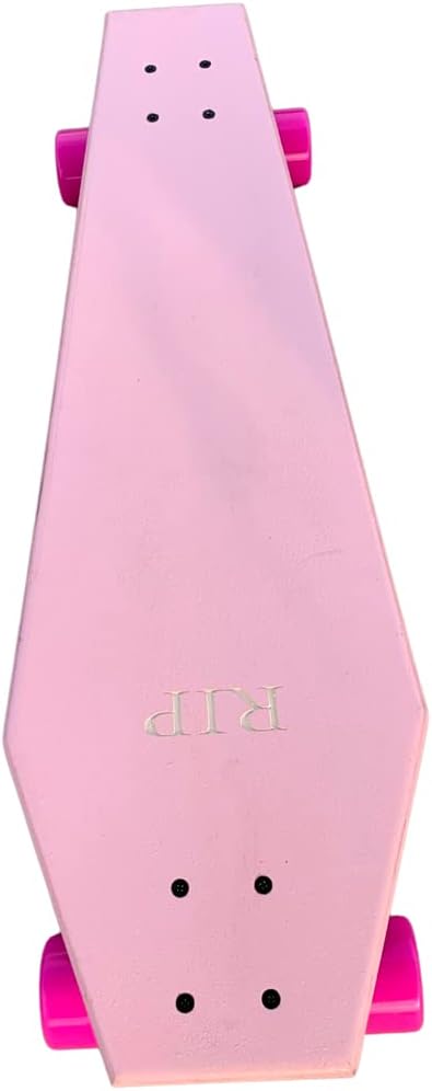 Coffin Death Tarot Pink Skateboard | Longboard | 30x9 | Coffin Croozer