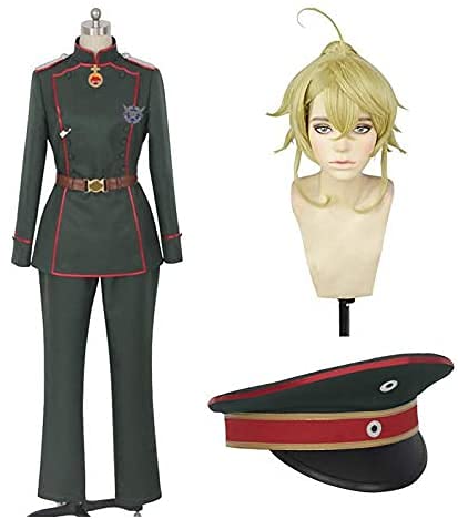 Amazon.co.jp: longmucos コスプレ衣装 ウィッグ、帽子付き 幼女戦記
