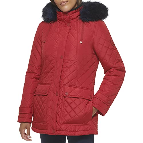 Tommy Hilfiger Women's Weather Resistant Fur Trim Jacket2
