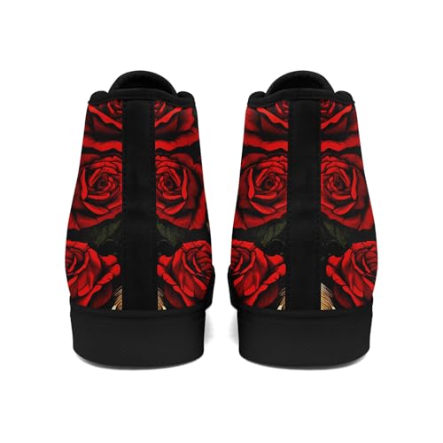 Gothic Skull High-Top Canvas Sneakers for Men Women Bold and Edgy Sneaker Design for Casual Wear Flat Walking Shoes3