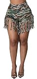 LaiyiVic Womens Denim Shorts High Waisted Casual Summer Sexy Stretchy Distressed Jean Shorts with Pockets(Camo, XL)