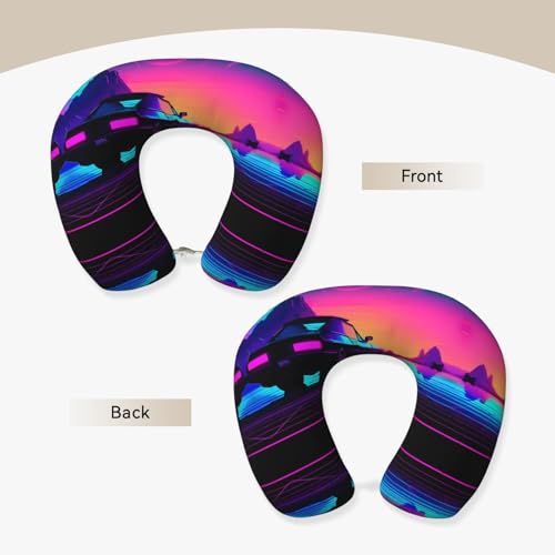 Almohada U espuma viscoelástica 25 cm viaje negro miniatura 3