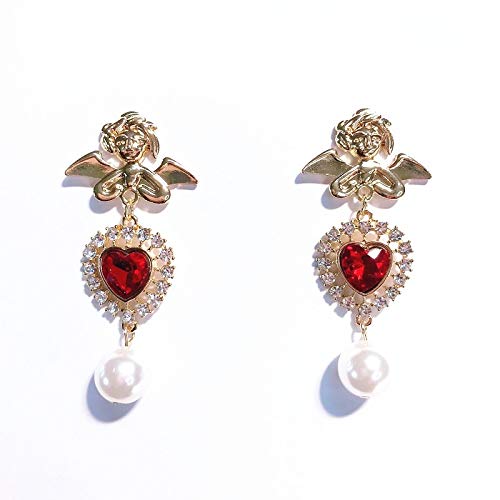 Preisvergleich Produktbild GUOHUANEUP Ohrringe Koreanische Mode Wilde Ohrringe, Niedliche Kleine Engelsliebe Ohrringe, Klassische Ohrringe, Koreanische Ohrringe Der Damengeräte