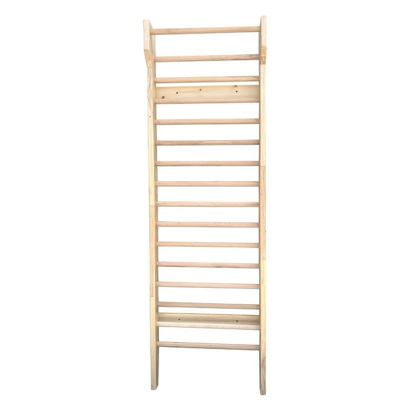 VIOK SPORT Espaldera de Madera 195 × 80 cm – Barras Suecas para Estiramientos, Fuerza y Rehabilitación – Madera Maciza con 11 Peldaños – Montaje en Pared – Uso Doméstico y Profesional