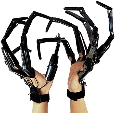 1 par de dedos articulados de Halloween equipo de accesorios de cosplay de Halloween extensor realista de garras de hueso de esqueleto con junta