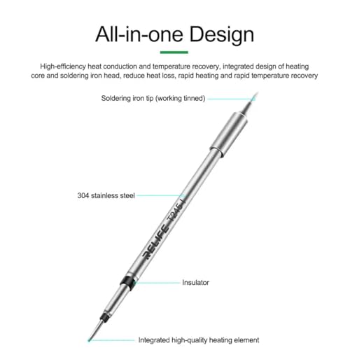 Image of RELIFE RL-T245 Tips Universal C245 Soldering Iron Tip Compatible For Xsoldering T245 Soldering Station GVM T245 Hand