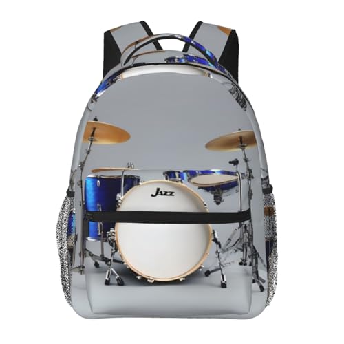 Sac résistant à l'eau motif tambour jazz à poches multiples
