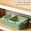 Best Choice Products 3-Piece Ceramic Bakeware Set, Stoneware Baking Dishes, Porcelain Casserole Bakeware Dishes, Serving Dishes - 9x12 Casserole, Loaf Pan, 8x8 Baking Dish - Sage Green #3