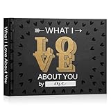 Artmag What I Love about You Book, Fill-in-the-Blank Love Journal Book for Couples Boyfriend Girlfriend Husband Wife Birthday Christmas Gifts Stocking Stuffer (Black)