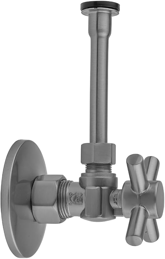 Jaclo 621-4-72-PN 5/8" OD x 3/8" OD Toilet Kit with Cross, Polished Nickel