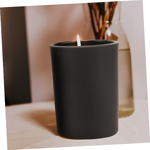 Cabilock 4pcs Glass Candle Cup Memorial Candle Vintage Christmas Decor Black Sconce Dining Room Table Decor Holder Black Suits Clear Mugs Old Fashioned Glass Square Fruit Tree Dining Table