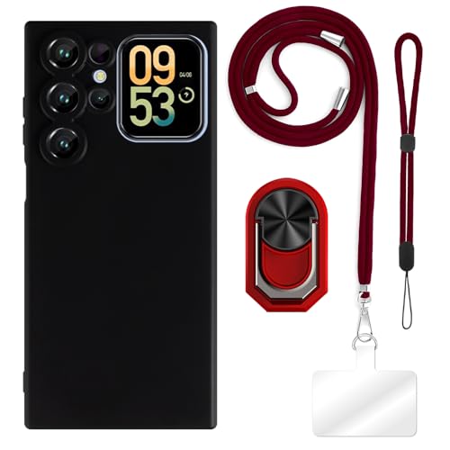 ESACMOT [4 in 1] �P�[�X Oukitel C62 GT �Ƃ̌݊�������A�X�g���b�v�A���X�g�o���h�A�����O�t���A�ϏՌ��ی�J�o�[���s�p�Z�b�g (���b�h�Z�b�g)