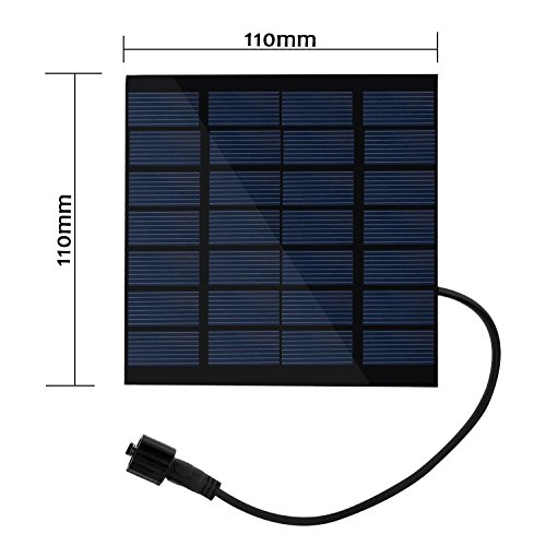 SunTop Mini fontein op zonne-energie, tuinfontein, 7 V, 1,12 W, borstelloze zonnepomp, waterspel, fontein, fonteinpomp, monokristallijn zonnepaneel, fontein - Image 6