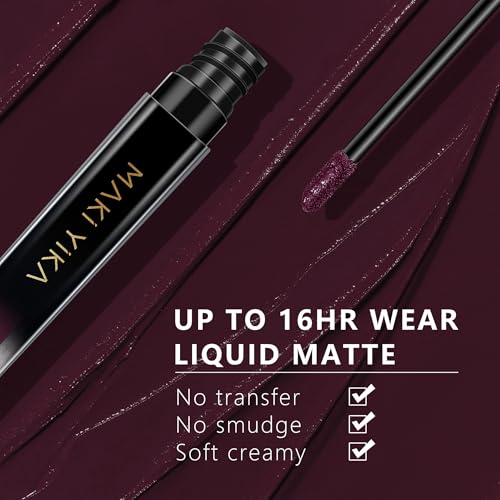 Image of MAKI YIKA Dark Brown Lipstick Liquid for Women Long Lasting Lipsticks