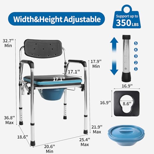 Eosprim NO Bedside Commode With Cushion thumb #4