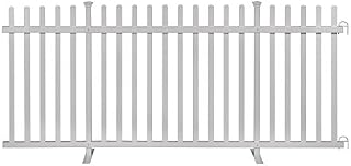 Zippity Outdoor Products ZP19026 Lightweight Portable Vinyl Picket Fence Kit w/Metal Base