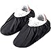 SATINIOR Couvre-Chaussures Réutilisables Couvre-Bottes Imperméables Résistants Couvre-Chaussures Élastique Pratique Anti-Poussière Lavable en Machine pour Ménage Protection de Tapis Maison, Noir