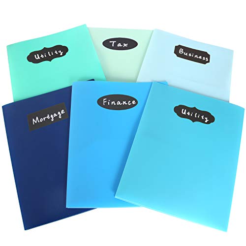 Youngever-12-Pack-Heavy-Duty-Plastic-Two-Pocket-Folders-Heavy-Duty-Plastic-2-Pocket-Folder-Coastal-Colors