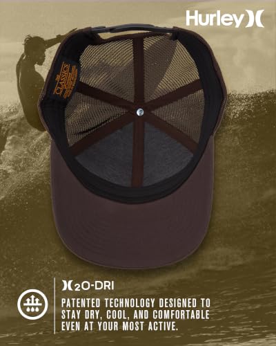 Image of Hurley Men's Caps - H2O-Dri League Baseball Caps for Men with Snapback Closure - Classic Mens Trucker Hats (S-XL)