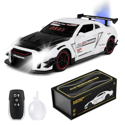 WOTOYS Car Loud Alarm Clock for Heavy Sleepers Adults with Engine Sound
