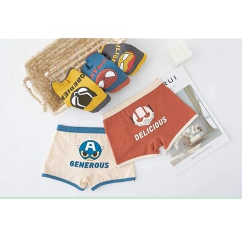 SywzX&xfybz Cartoon Model Cotton Toddler Underwear 5-Pack Little Boys Briefs4