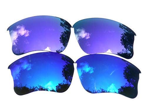 Galaxylense Replacement Lenses for Oakley Flak Jacket XLJ or Flak Jacket Blue&Purple Color Polarized 2 Pairs