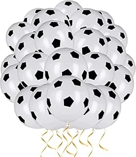 16 Pcs Black Soccer Latex Balloons 12 Inch Football Balloons,Black White Soccer Balloons,Birthday Balloons for Sport Theme PartyWorld Cup Party Kids Birthday PartyFootball Fans Party Supplies