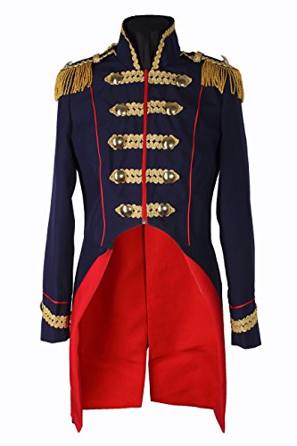 M&G Atelier Chaqueta de soldado Napoleón para mujer, uniforme de carnaval, talla 36 50, azul oscuro (50)