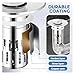 Bathroom Sink Drain Filter with Hair Catcher, Upgraded Stainless Steel Drain Stopper and Anti-Clogging Basket for Kitchen Sink, Floor Drain, Tool-Free Installation