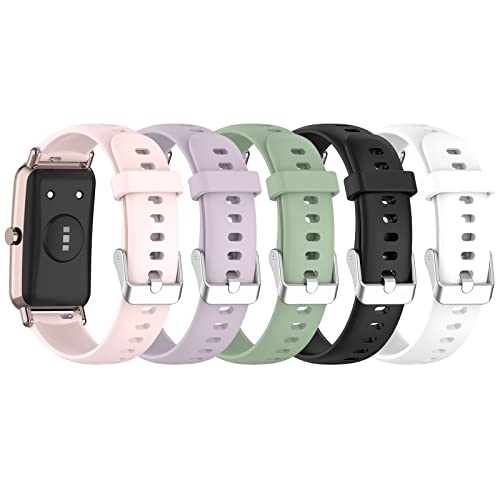 5 Pack Replacement Bands Compatible with HENGTO Fitness Tracker Watch for Kids, Soft Silicone Adjustable Sport Strap Wristband for HENGTO 1.4'' Smartwatch for Kids (5 Pack B)