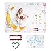 Babydecke, Monatsphase, weiches Baby, Babydecke, originelles Geschenk zur Geburt, Baby Shower für Baby, Unisex, Jungen, Mädchen (100 x 120 cm)