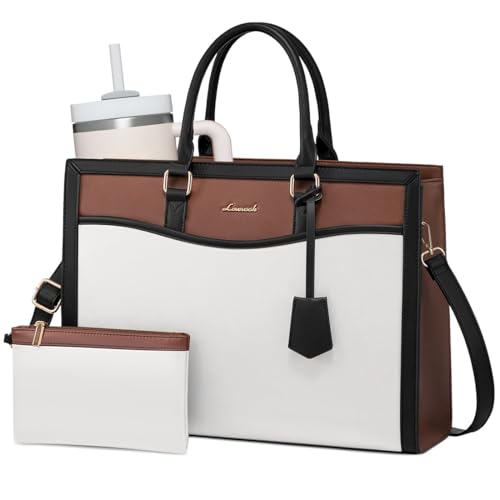 Image of LOVEVOOK Laptop Tote Bag for Women, Office Work Bag Briefcase fit for Laptop, Large Capacity Teacher Bag Handbag