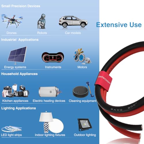 BNTECHGO 6 Gauge Silicone Wire 3 ft Red and 3 ft Black Flexible 6 AWG 3200 Strands of 0.08mm tinned Copper Wire by BNTECHGO - Image 9