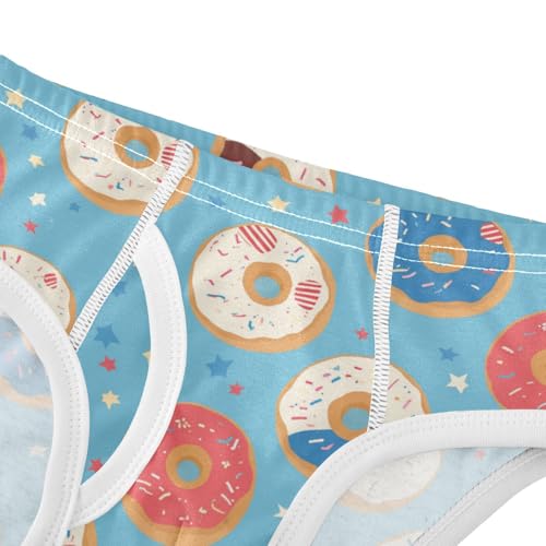 Wusikd Donuts Boys' Underwear Cotton Stars Boys Briefs Soft Toddler Underwear 2T4