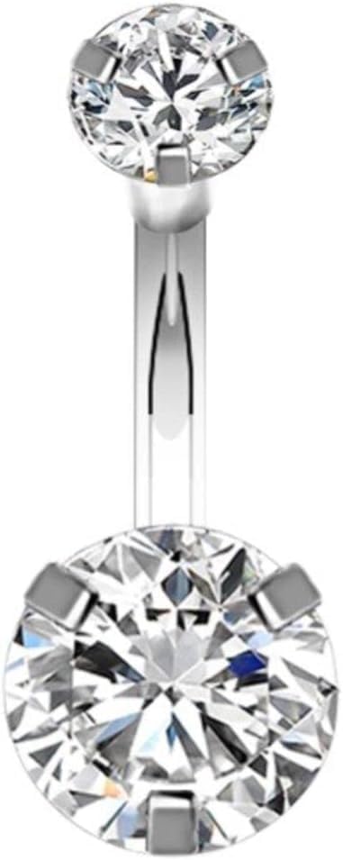 Confozen Bijoux de Piercing, Double Stimulation, Silicone Médical et Métal, Cristal Strass, Style Shamballa