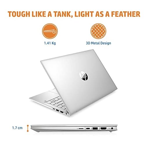 HP Pavilion 14 12th Gen Intel Core i5 8GB RAM/512GB SSD 14 inch(35.6cm) IPS Micro-Edge FHD Laptop/Intel Iris Xe Graphics/B&O/Win 11/Backlit KB/MSO 2021/Natural Silver, 14-dv2053TU - Image 9