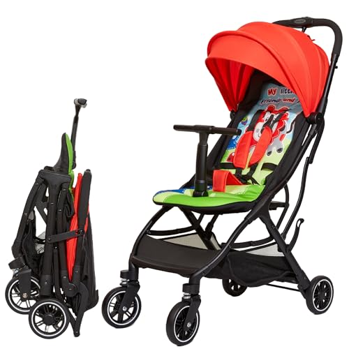Image of Cool Kids Baby Stroller, Portable Umbrella Stroller with Automatic Folding Function Suitable for Walking, Shopping, and Amusement Parks