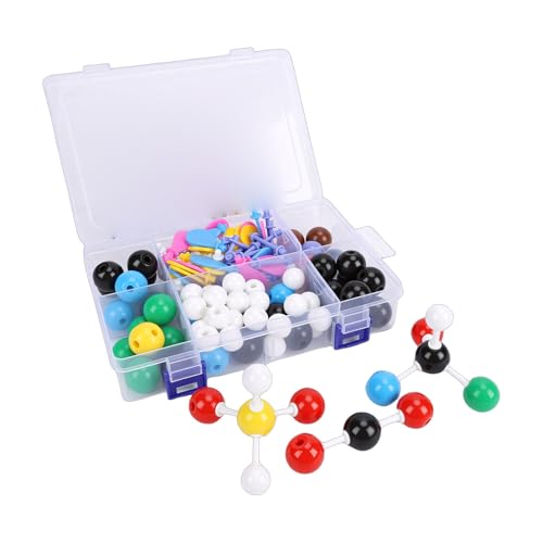 Kikumi Molecular Model Kit, Inorganic Organic Chemistry Molecular Ball 78 Atoms 110 Links with Remover Tool, for Students Teachers Professionals