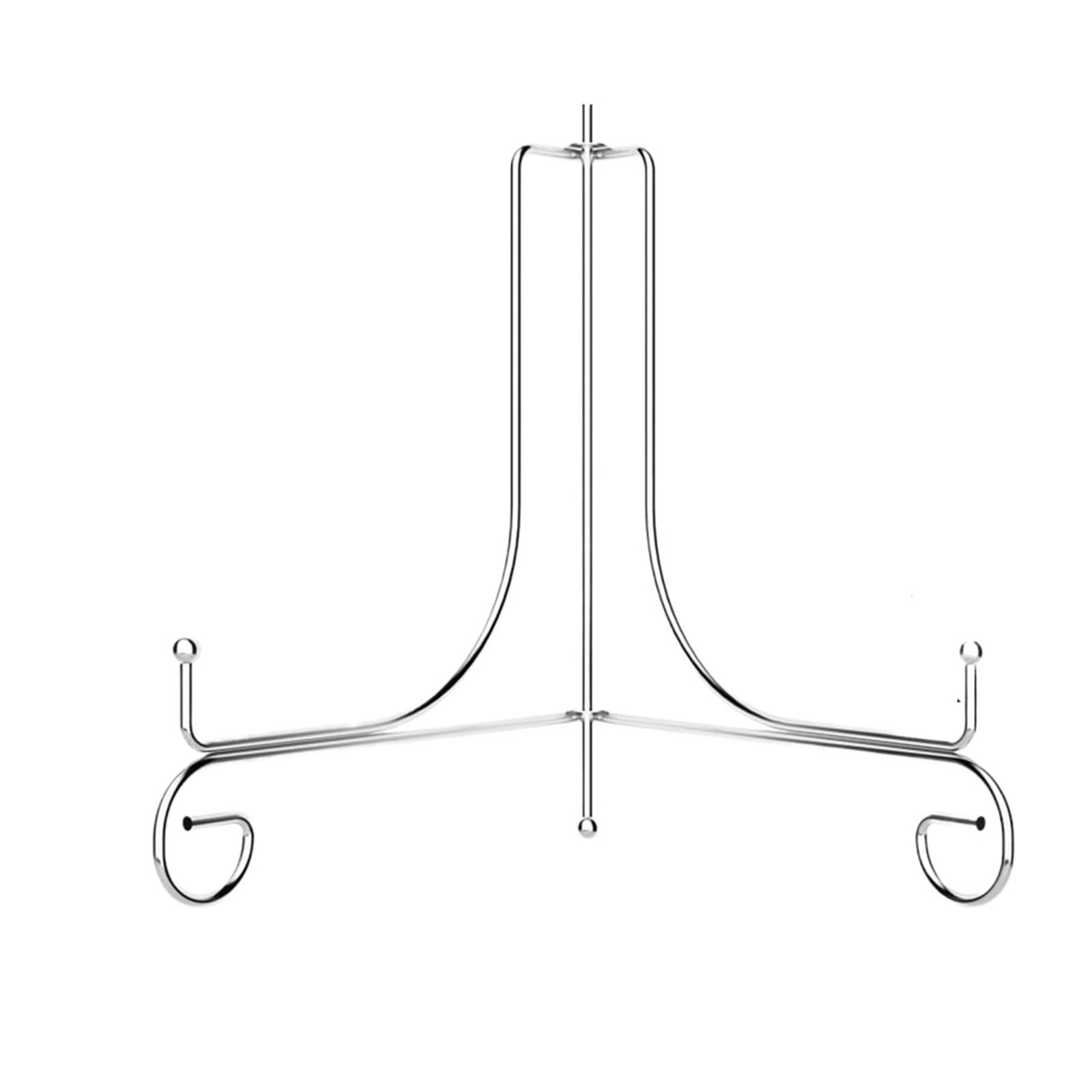 Luoaxinn Silver 10Inch Metal Display Stand Foldable Plate Stands Iron 4 6 8 10 12Inch Display Stand Solid Book Holder Bowl Picture Frame