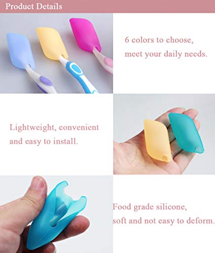 3 Pcs Toothbrush Covers, Silicone Toothbrush Cover Cases, Toothbrush Head Case Holder Protectors