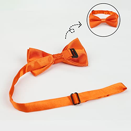 Alizeal Solid Banded Adjustable Length Pre-tied Boy's Bow Tie2